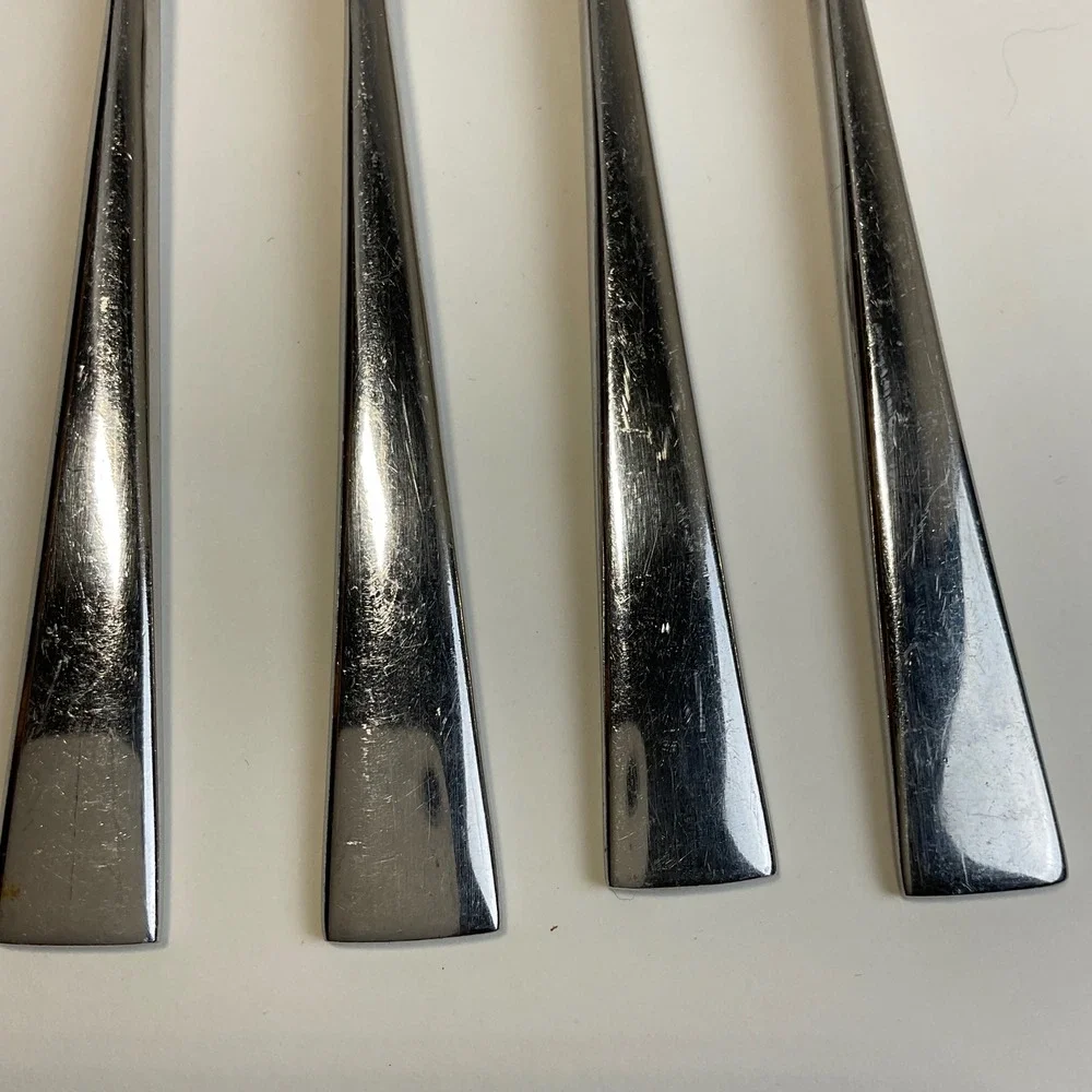 Yamazaki Lerner Float Stainless Steel Salad Forks Set of 4 Silver 7 Inch Modern